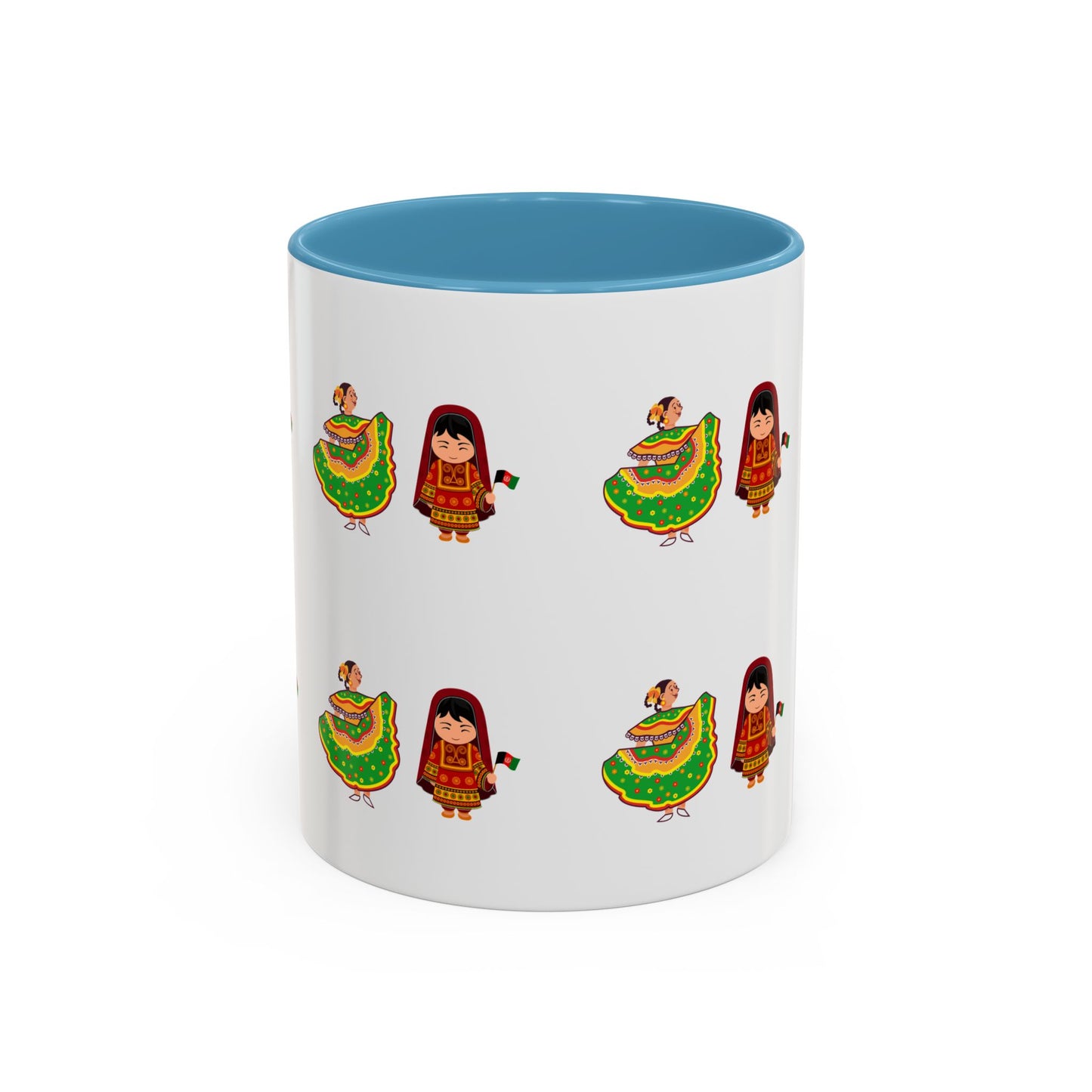 Mexican Folk Dance Accent Coffee Mug – Colorful Baile Jarabe Pattern (11/15oz)