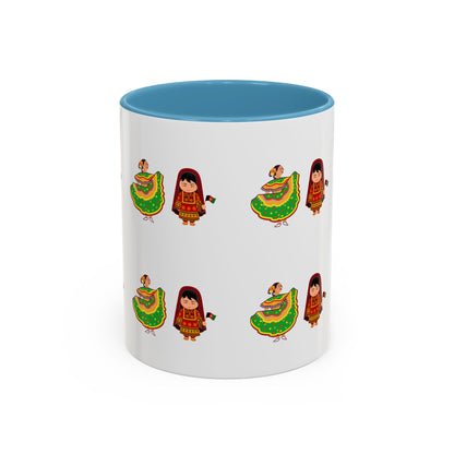 Mexican Folk Dance Accent Coffee Mug – Colorful Baile Jarabe Pattern (11/15oz)