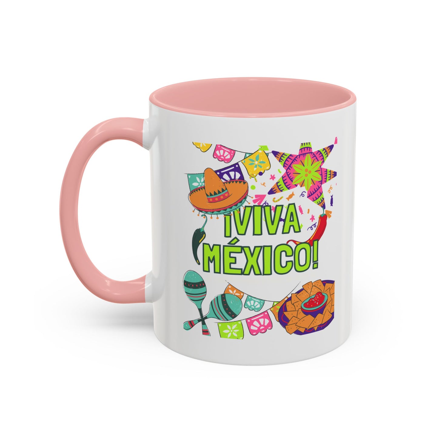 Viva México Accent Coffee Mug — Festive Mexican Fiesta 11/15oz