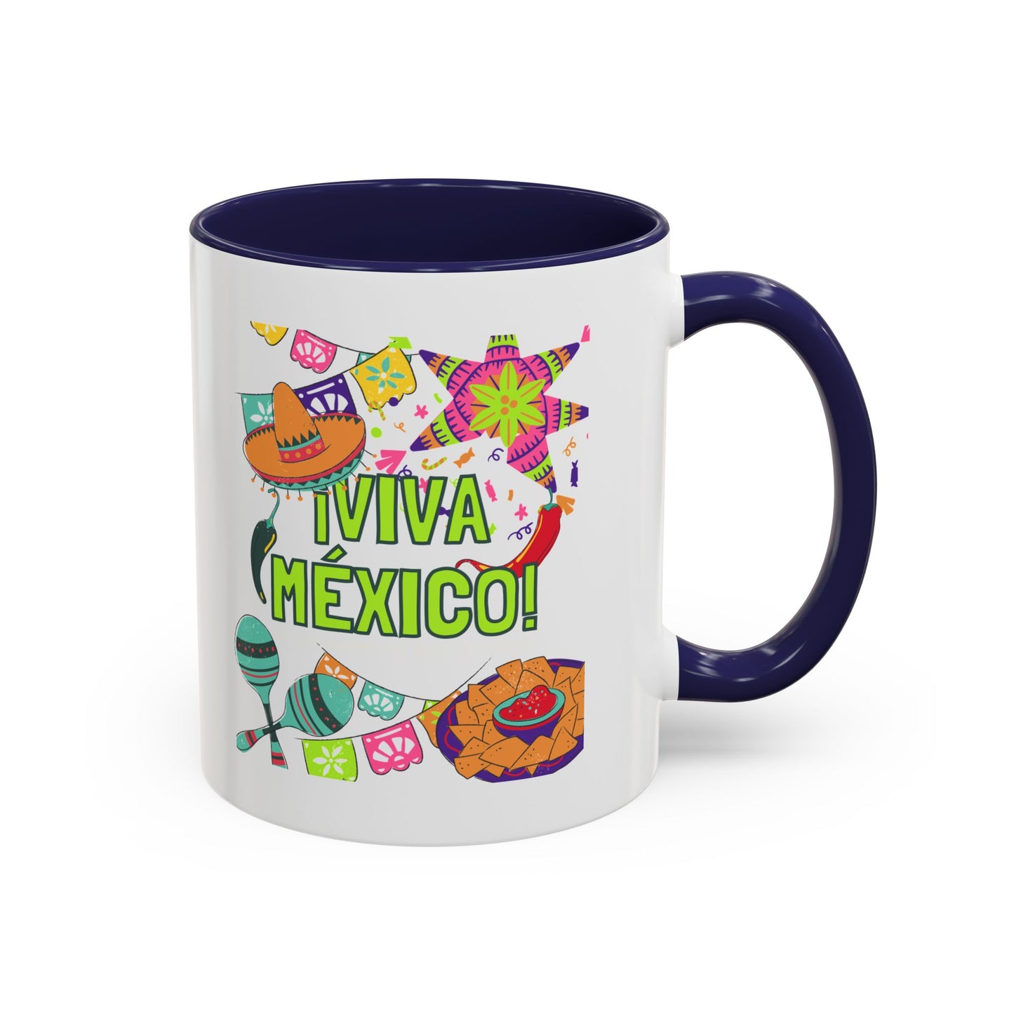 Viva México Accent Coffee Mug — Festive Mexican Fiesta 11/15oz
