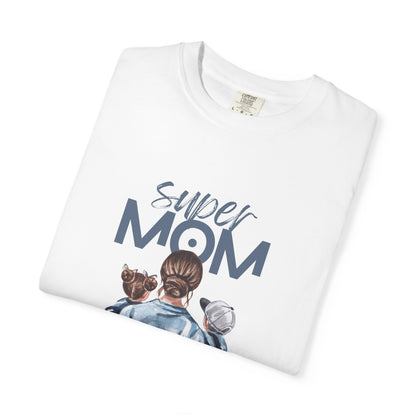Super Mom T-Shirt — Mom Carrying Kids Graphic Tee (Mother’s Day Gift)