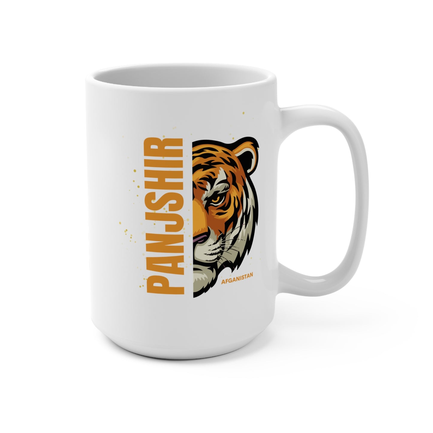 Panjshir Tiger Mug | 15oz Ceramic Coffee Cup for Animal Lovers