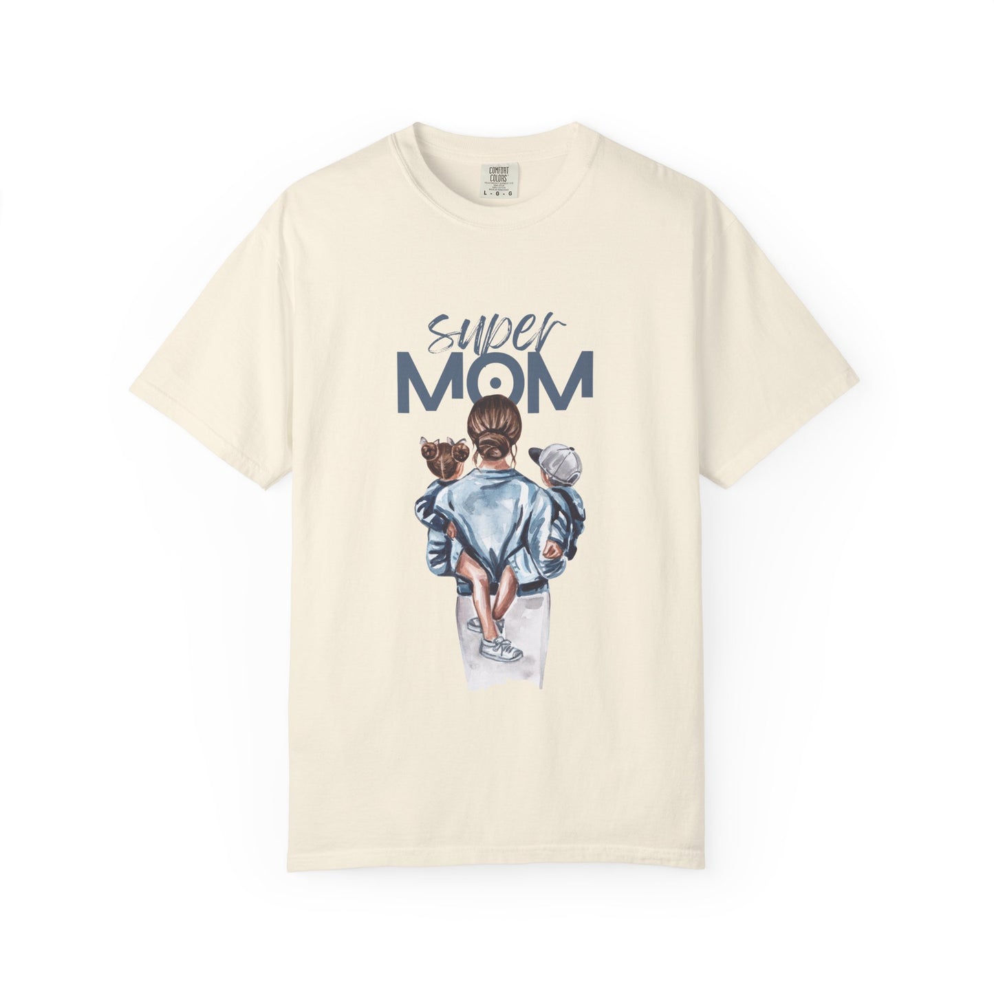 Super Mom T-Shirt — Mom Carrying Kids Graphic Tee (Mother’s Day Gift)