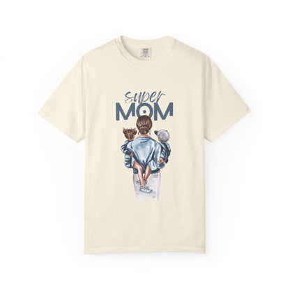 Super Mom T-Shirt — Mom Carrying Kids Graphic Tee (Mother’s Day Gift)