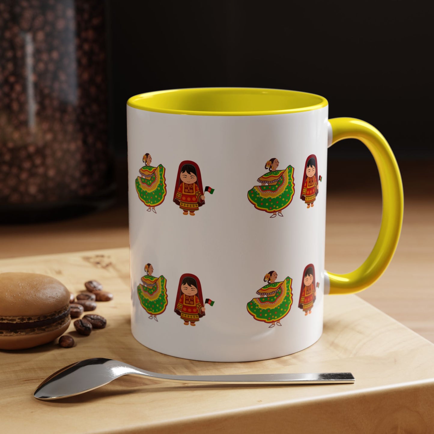 Mexican Folk Dance Accent Coffee Mug – Colorful Baile Jarabe Pattern (11/15oz)