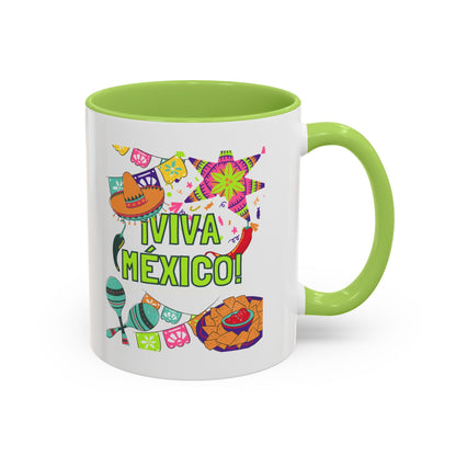 Viva México Accent Coffee Mug — Festive Mexican Fiesta 11/15oz