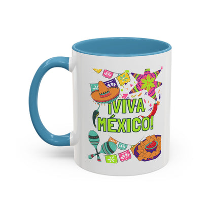 Viva México Accent Coffee Mug — Festive Mexican Fiesta 11/15oz