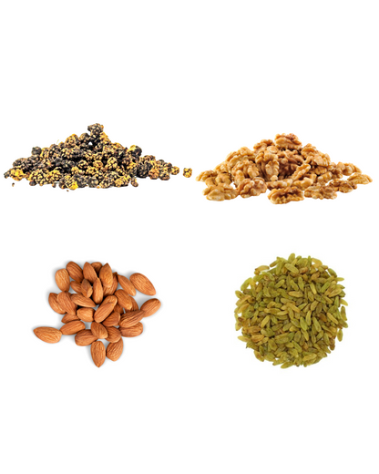 🌰 Mulberries, Walnuts, Raisins & Almonds: توت و چهارمغز و کشمش و بادام