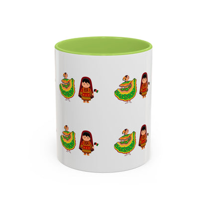Mexican Folk Dance Accent Coffee Mug – Colorful Baile Jarabe Pattern (11/15oz)