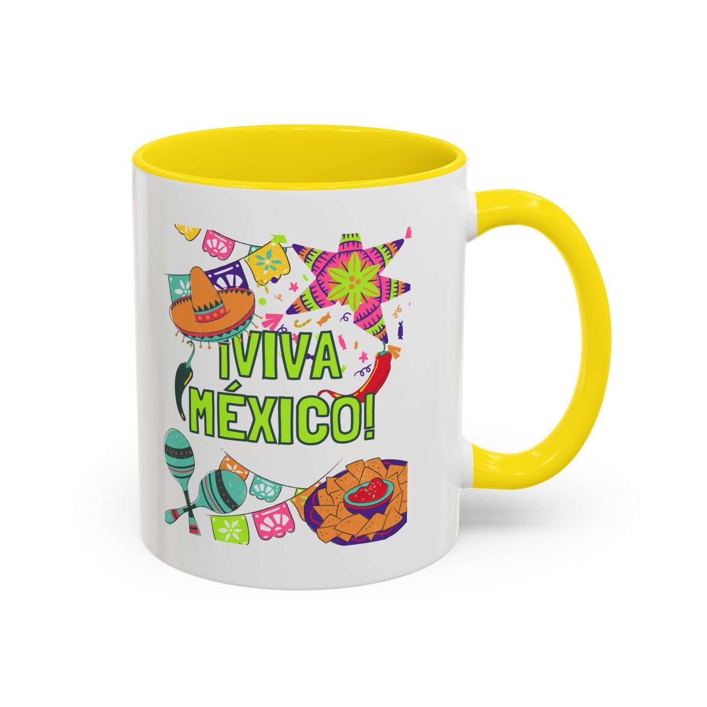 Viva México Accent Coffee Mug — Festive Mexican Fiesta 11/15oz