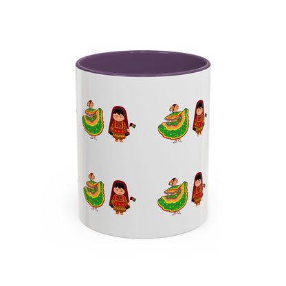 Mexican Folk Dance Accent Coffee Mug – Colorful Baile Jarabe Pattern (11/15oz)