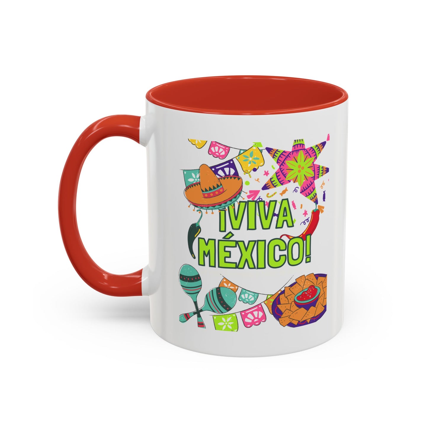 Viva México Accent Coffee Mug — Festive Mexican Fiesta 11/15oz