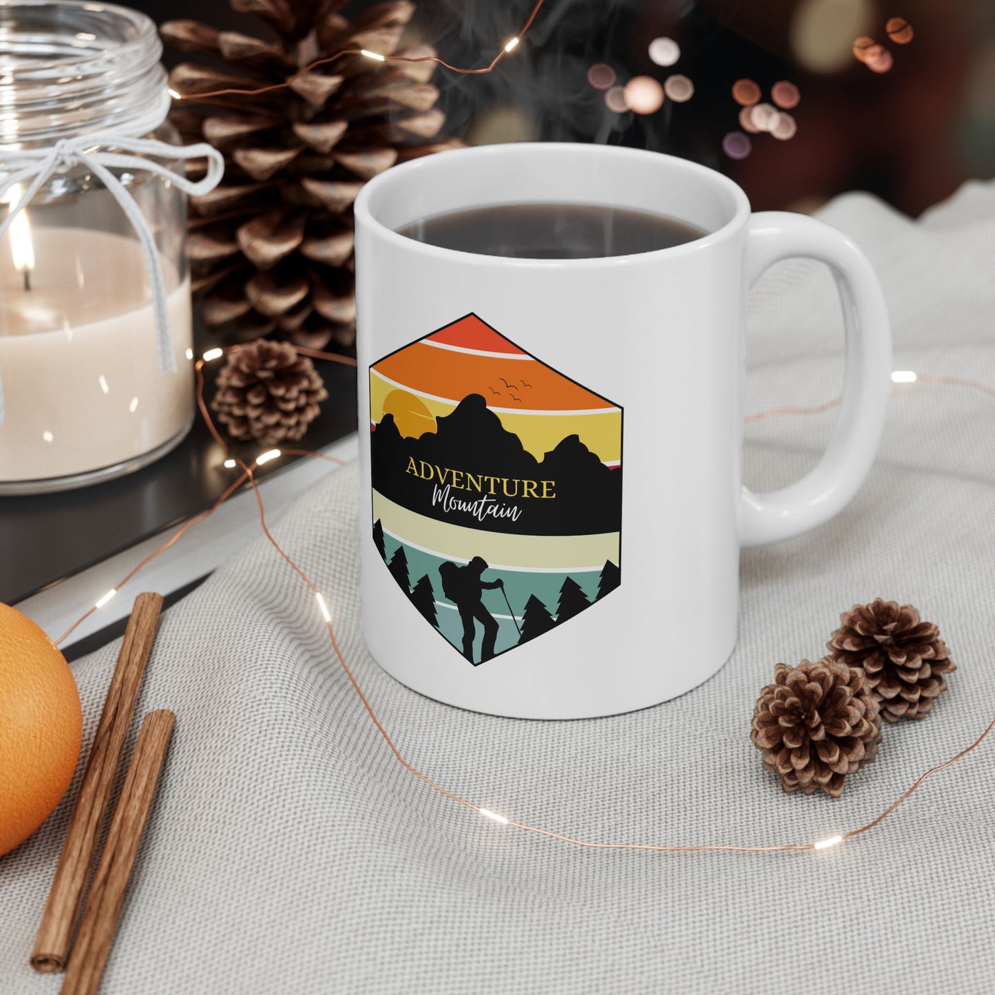 Adventure Awaits Ceramic Mug - Perfect for Nature Lovers