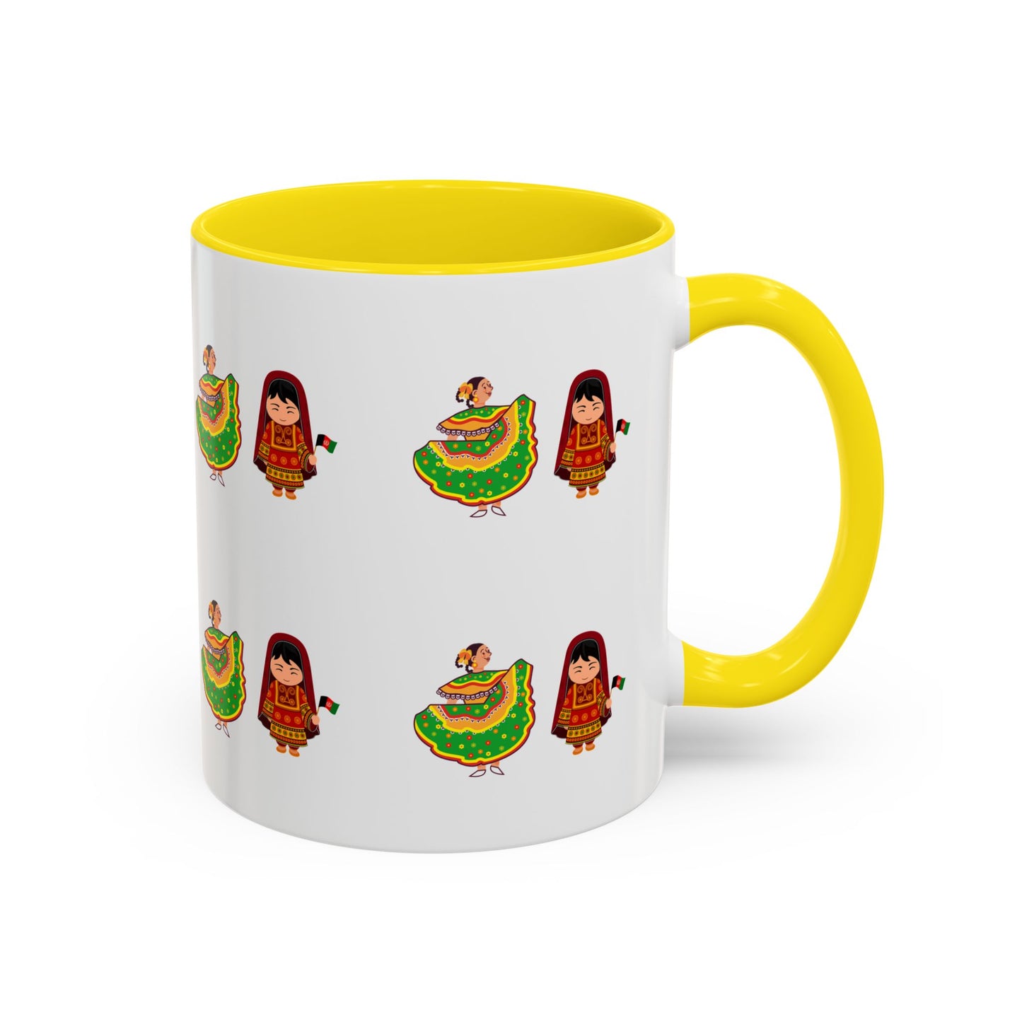 Mexican Folk Dance Accent Coffee Mug – Colorful Baile Jarabe Pattern (11/15oz)