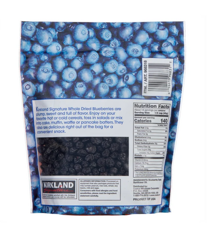 Kirkland Signature Whole Dried Blueberries, 20 oz