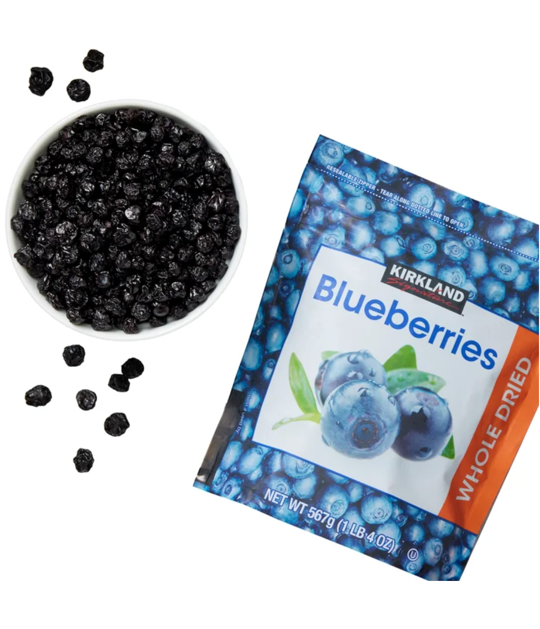 Kirkland Signature Whole Dried Blueberries, 20 oz