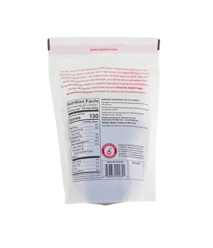 Cherry Bay Orchards No-Added-Sugar Dried Montmorency Cherries, 8 oz Bag (2-Pack)