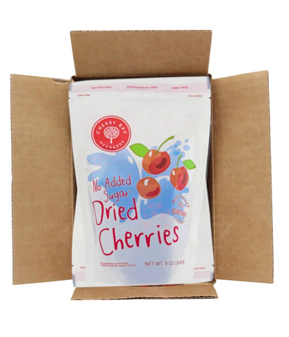 Cherry Bay Orchards No-Added-Sugar Dried Montmorency Cherries, 8 oz Bag (2-Pack)