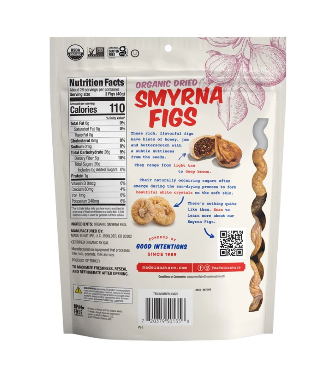 Made In Nature Organic Calimyrna Figs, 40 oz (3-Pack)