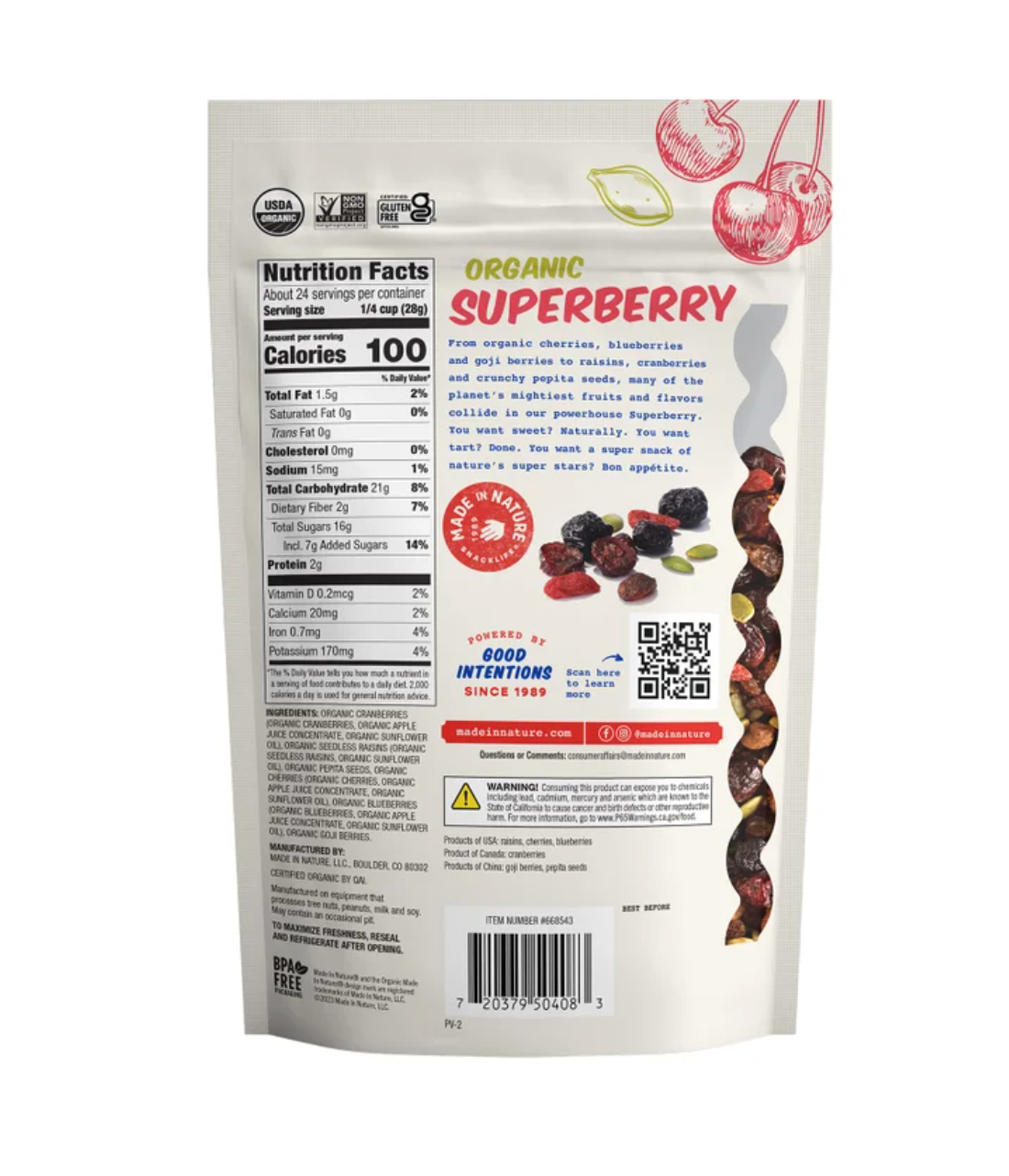 Made in Nature Organic Berry Fusion, 24 oz (2-Pack)