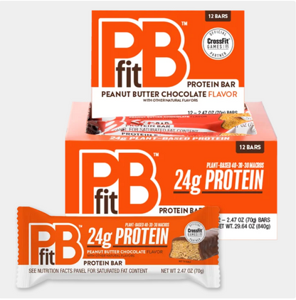 PBfit Protein Bar, Peanut Butter Chocolate, 2.47 oz (12-Count)